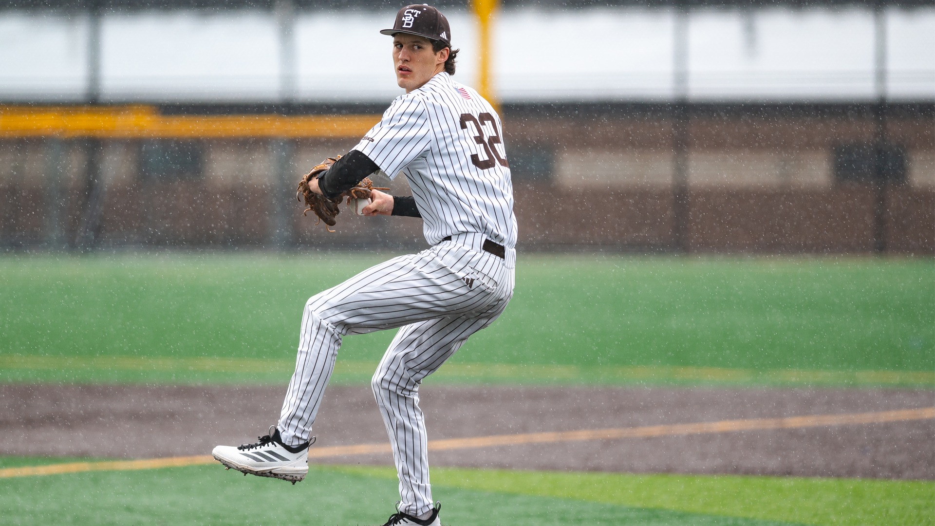 David James pitching at Mercyhurst