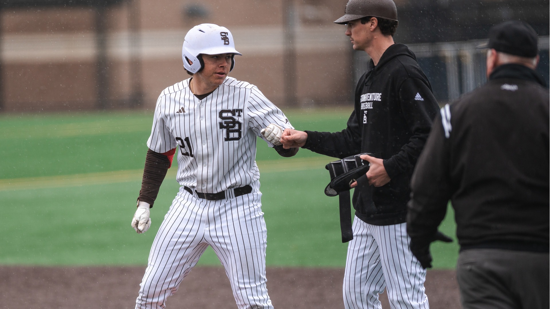 Christian LaMothe celebrating after a hit
