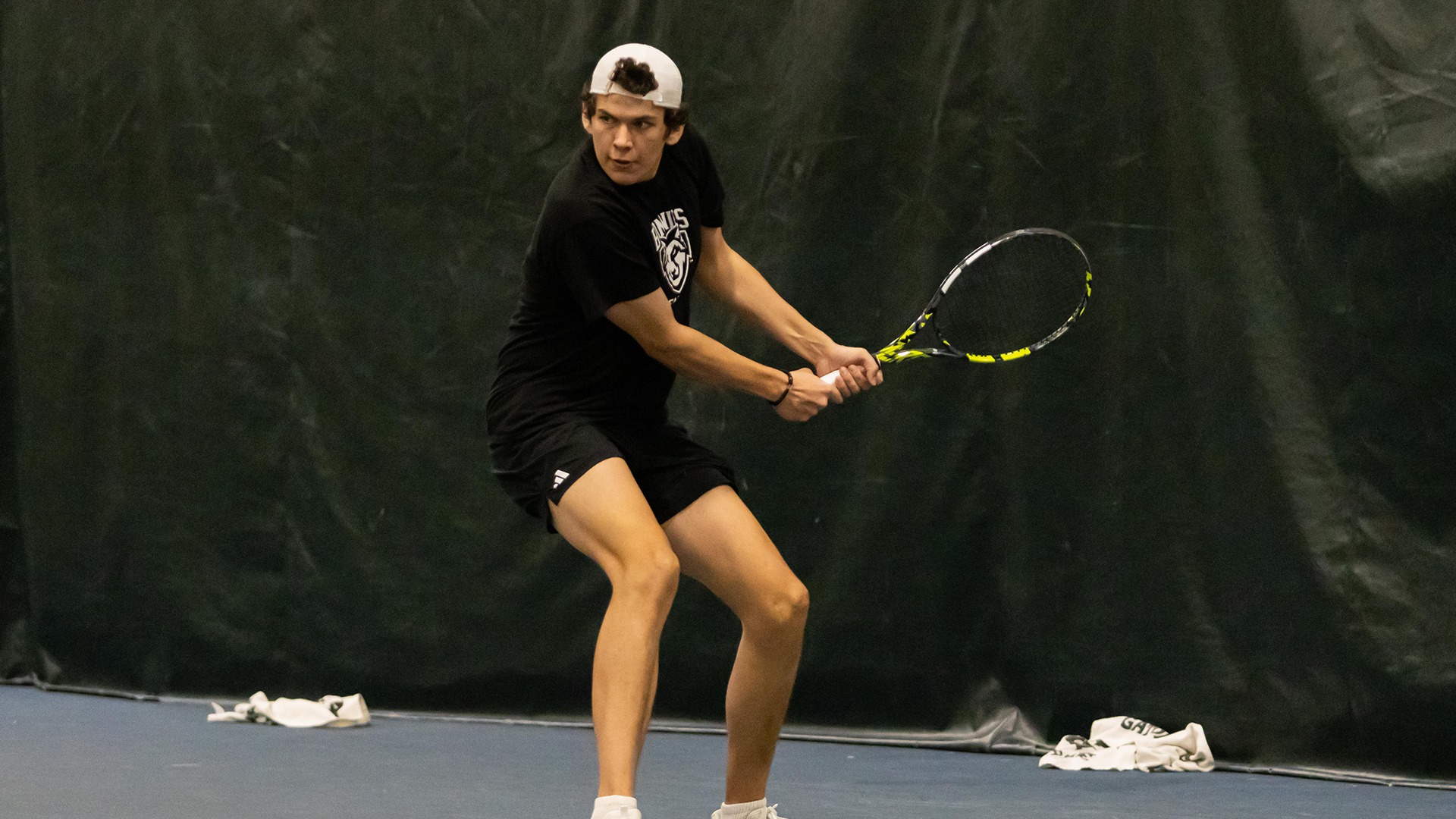 Chase Cahill-Welsh hitting a backhand