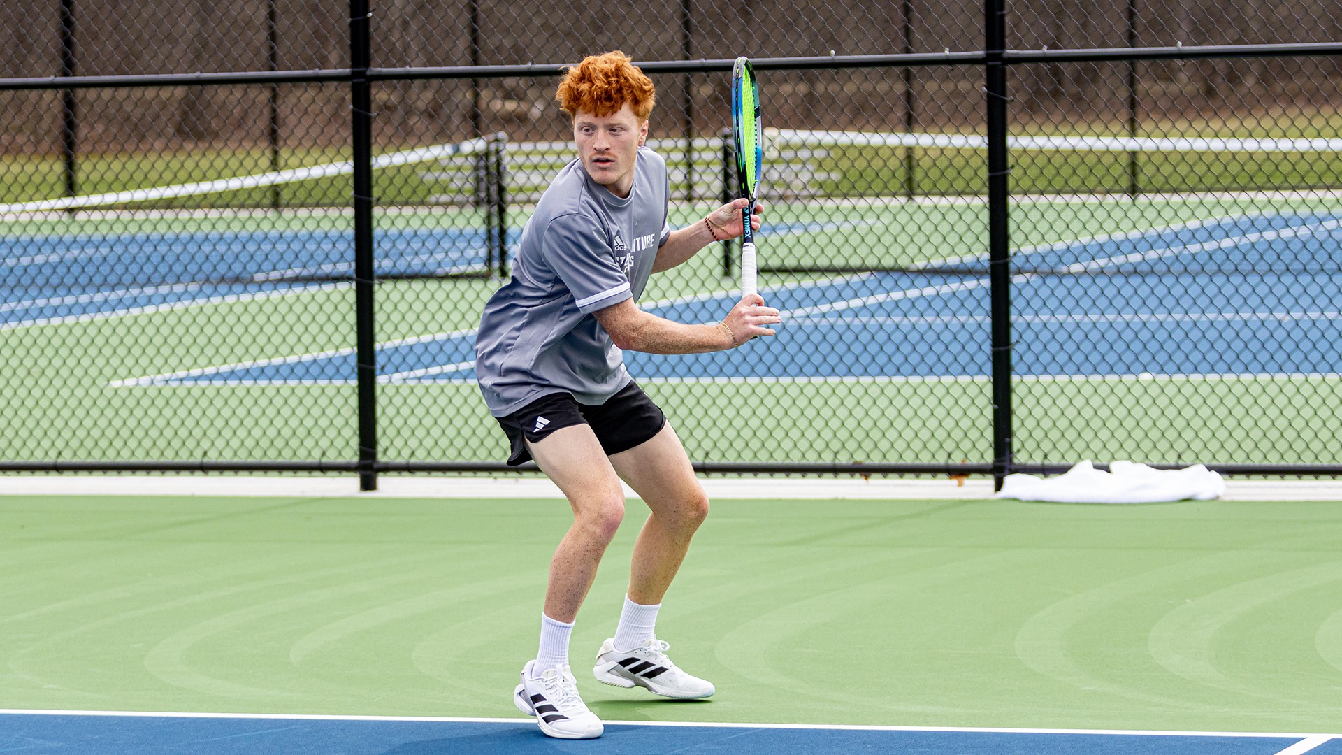 Connor Turner hitting a backhand
