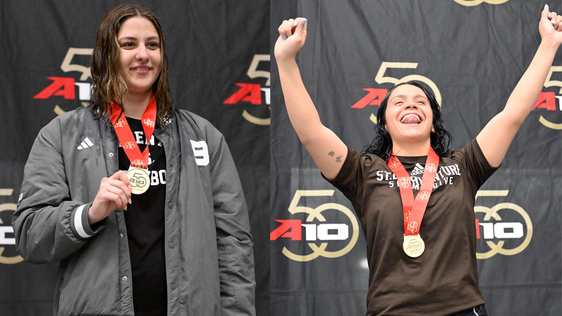 Anna Bojana Forjan and Dhav Mendoza medals