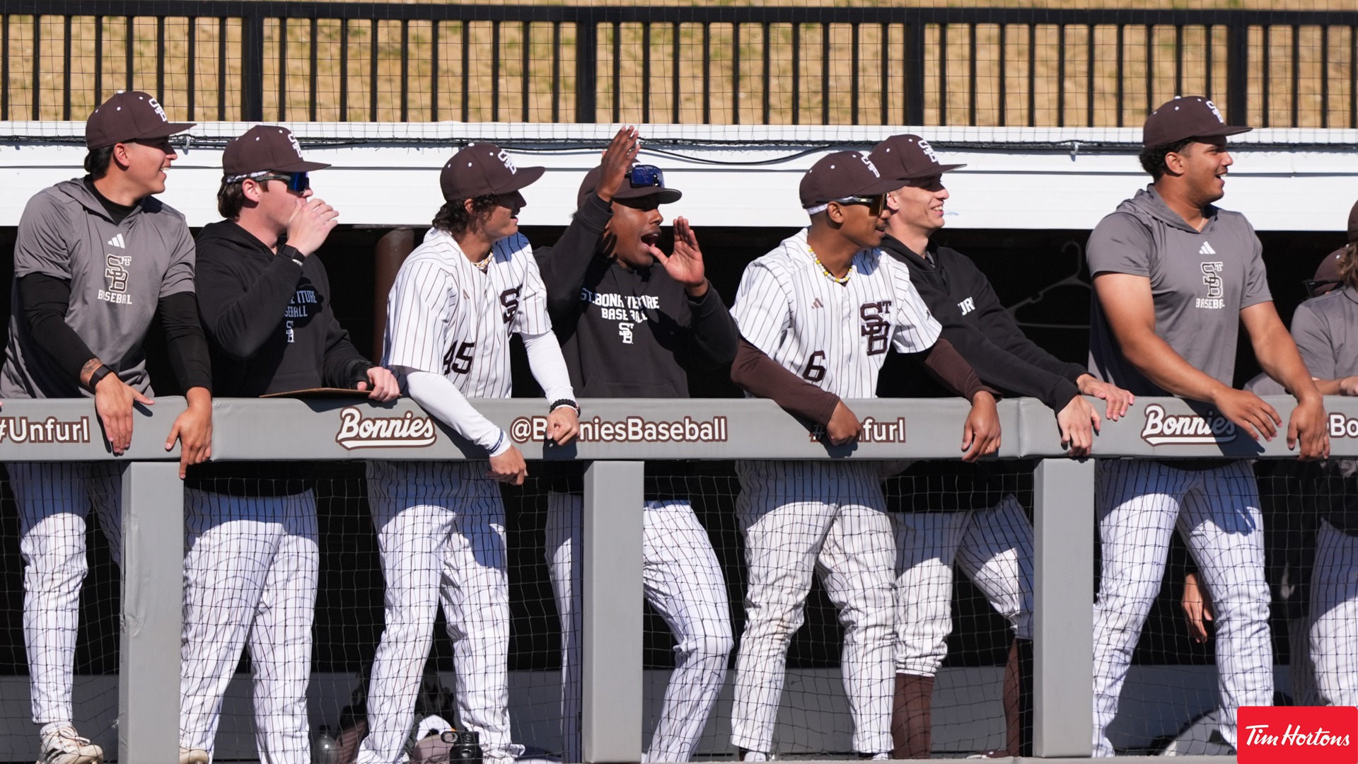 Bonnies baseball dugout