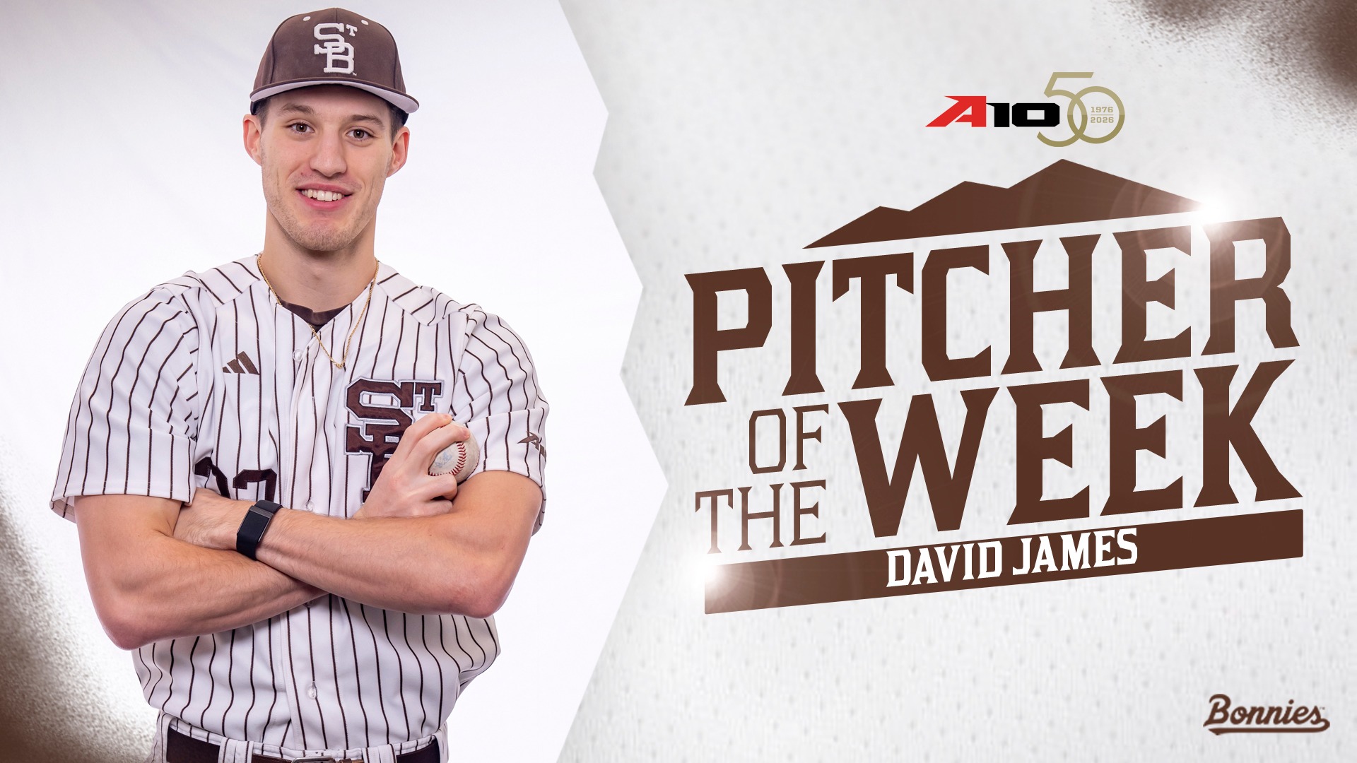 David James St. Bonaventure Atlantic 10 Pitcher of the Week