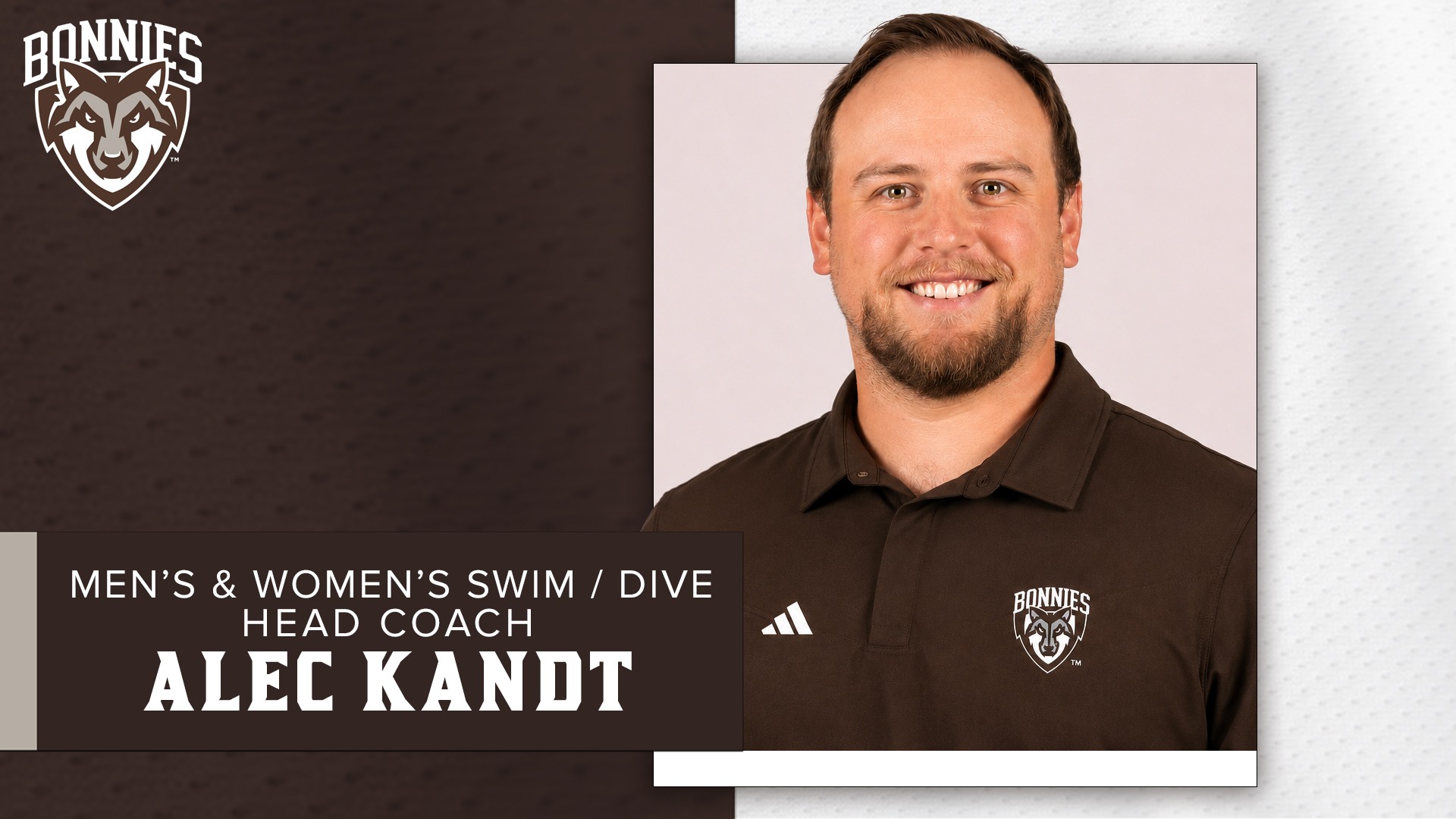 Alec Kandt St. Bonaventure swimming and diving coach