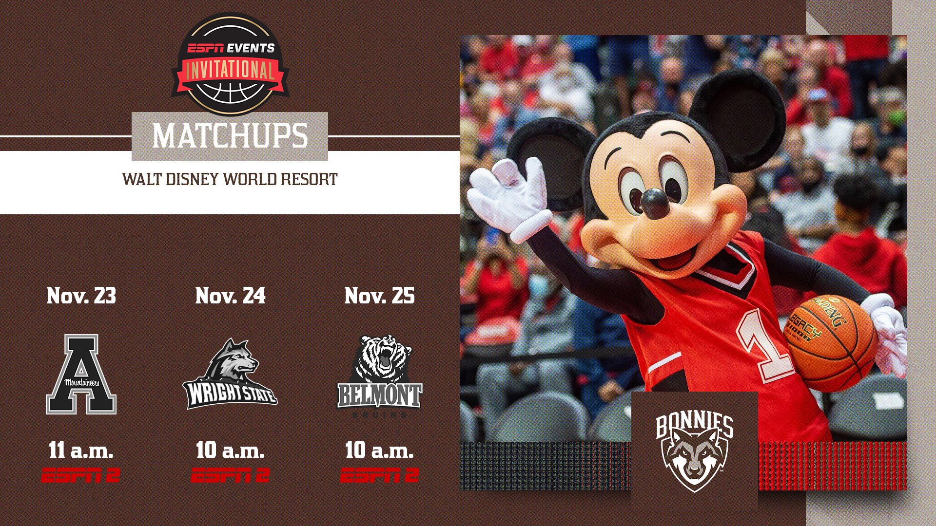 ESPN Opponents and Game Times 2026