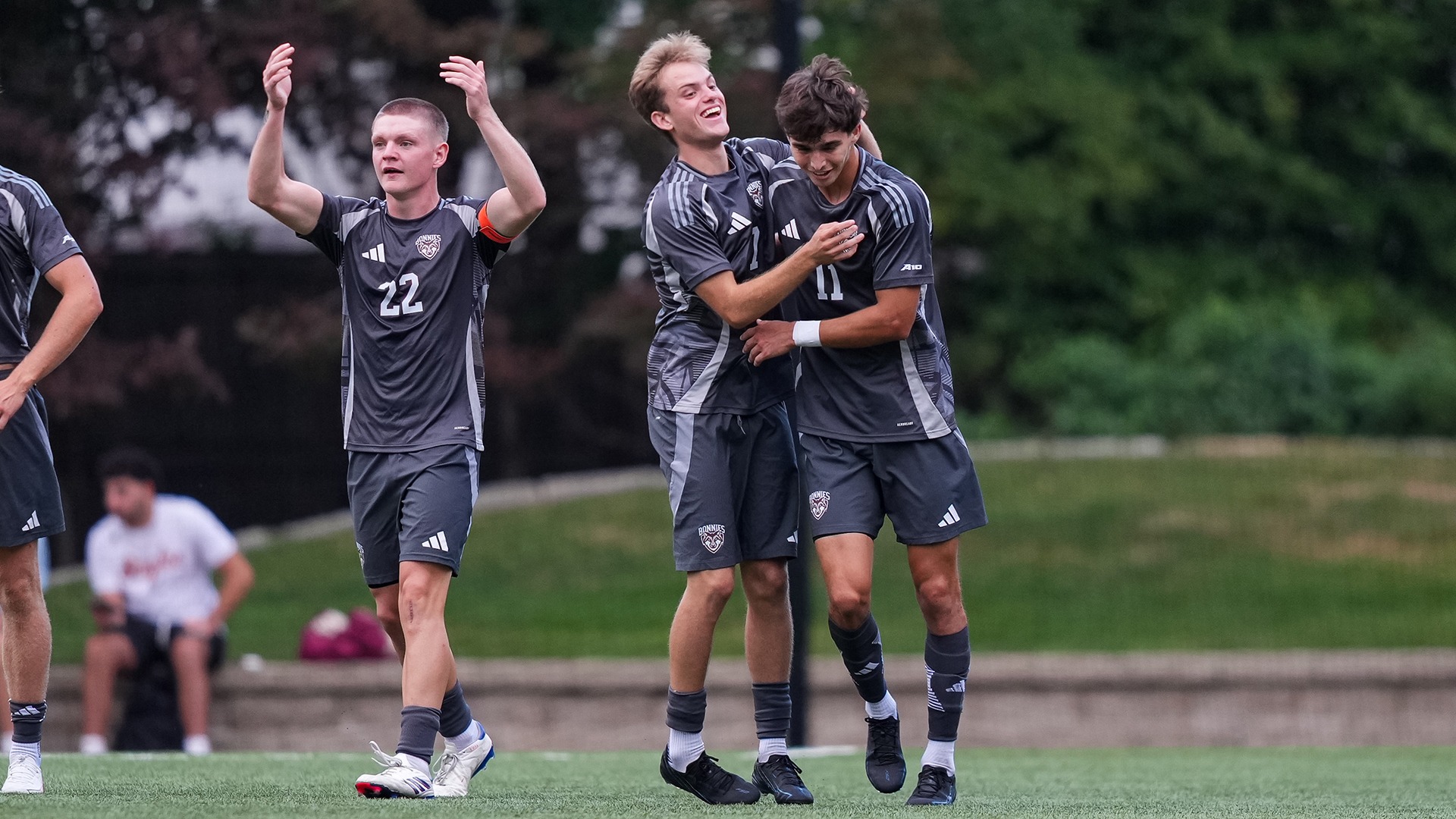 MSOC celebrating goal