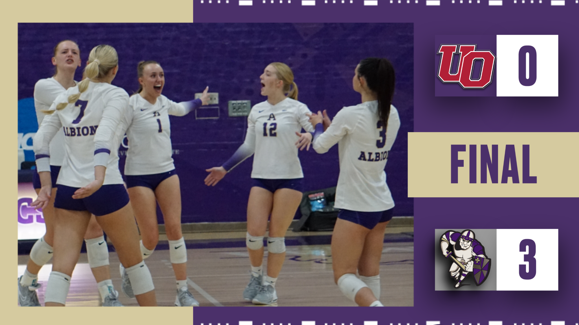 Volleyball handles Olivet in straight sets Albion College