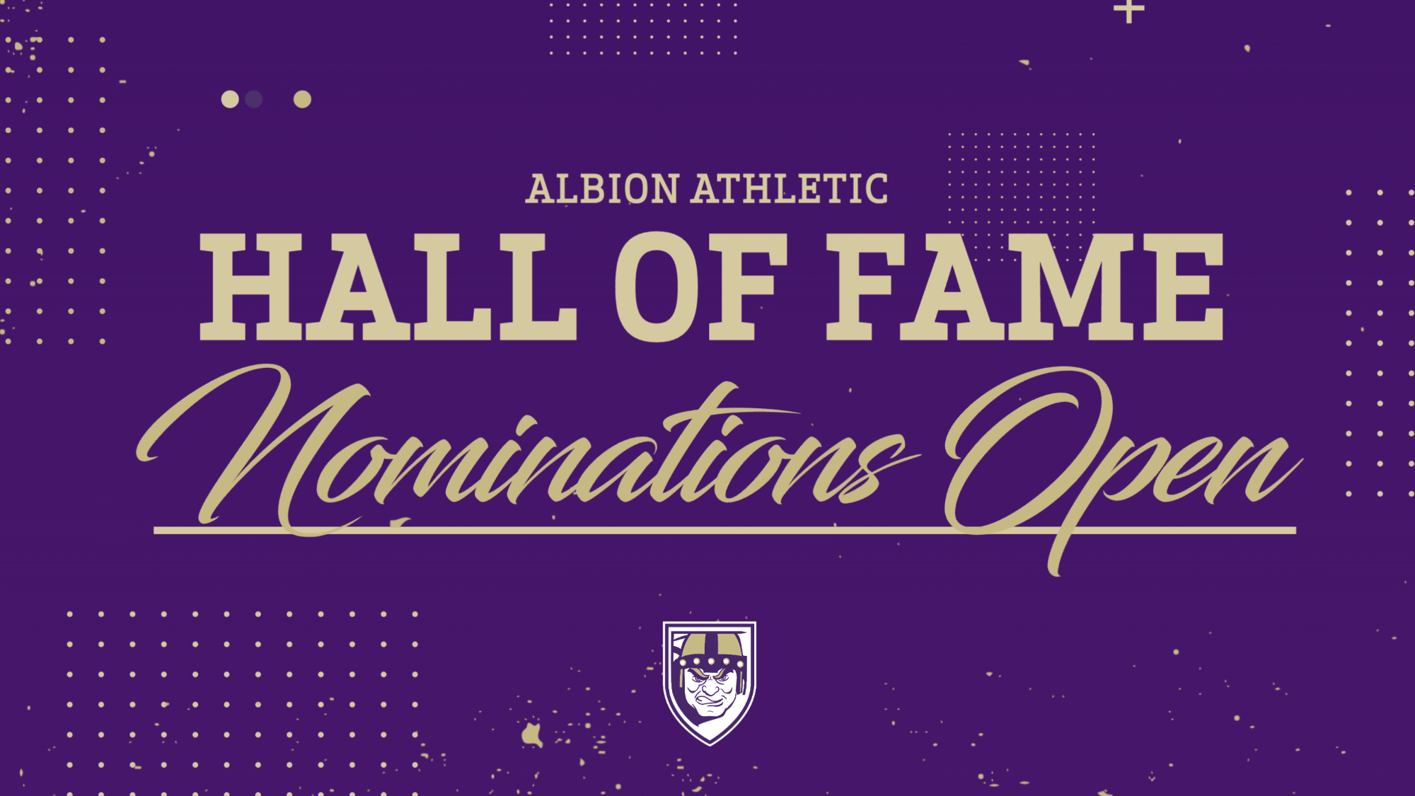 Hall of Fame Nominations Open