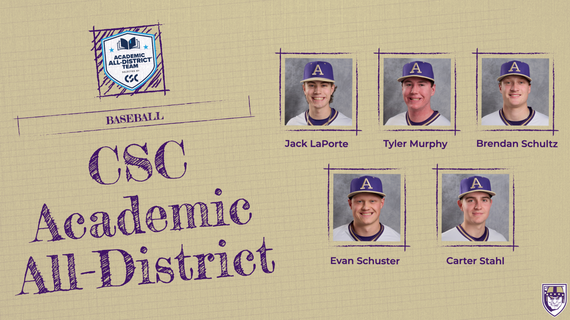 CSC Academic All-District Baseball