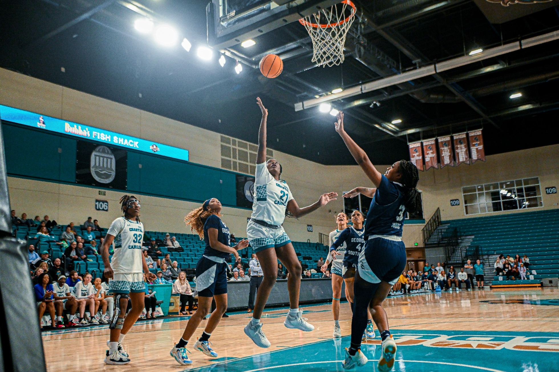 Chanticleers Suffer 73 60 Defeat at James Madison Coastal Carolina