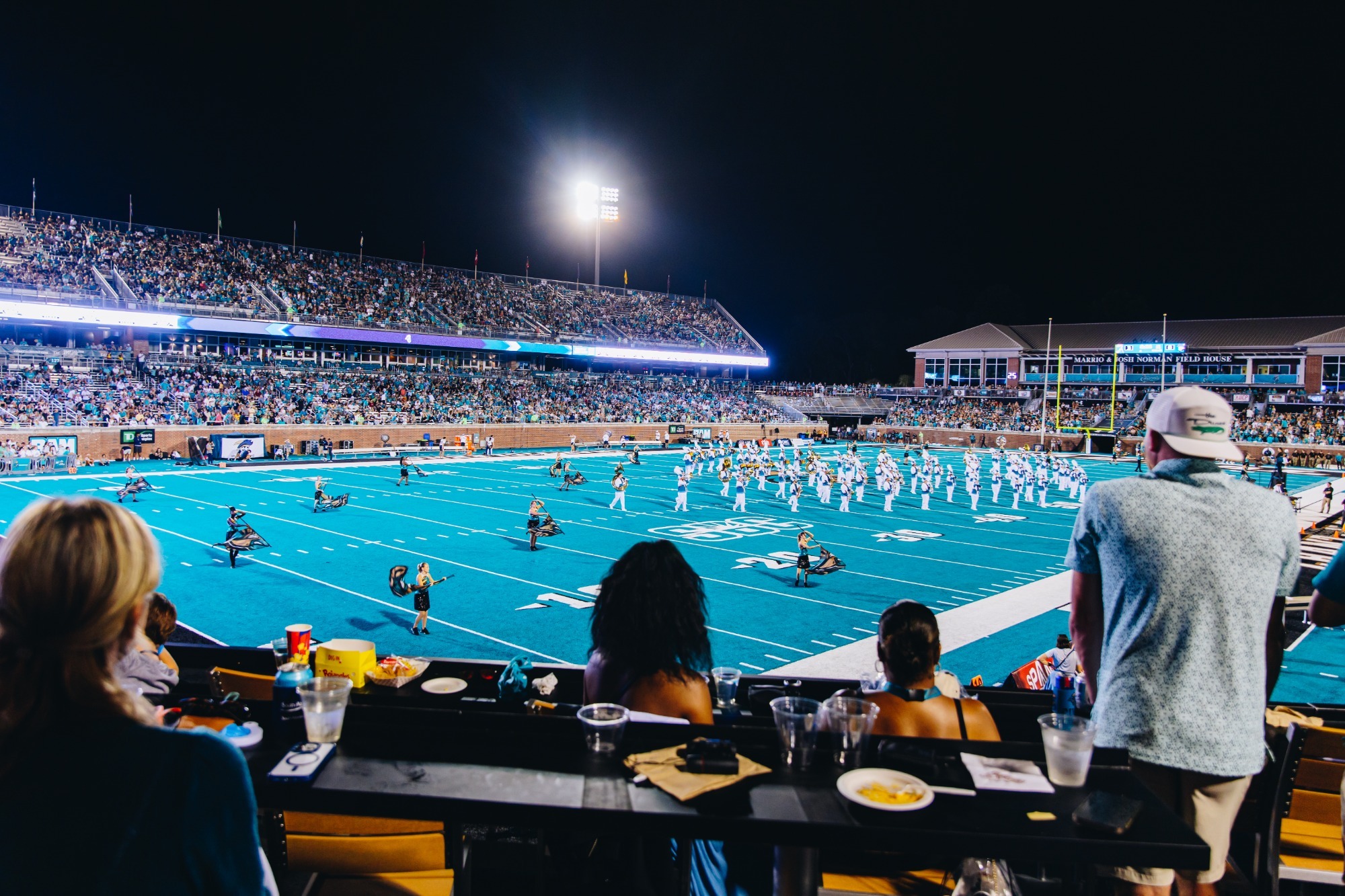 Football game from new field suites 