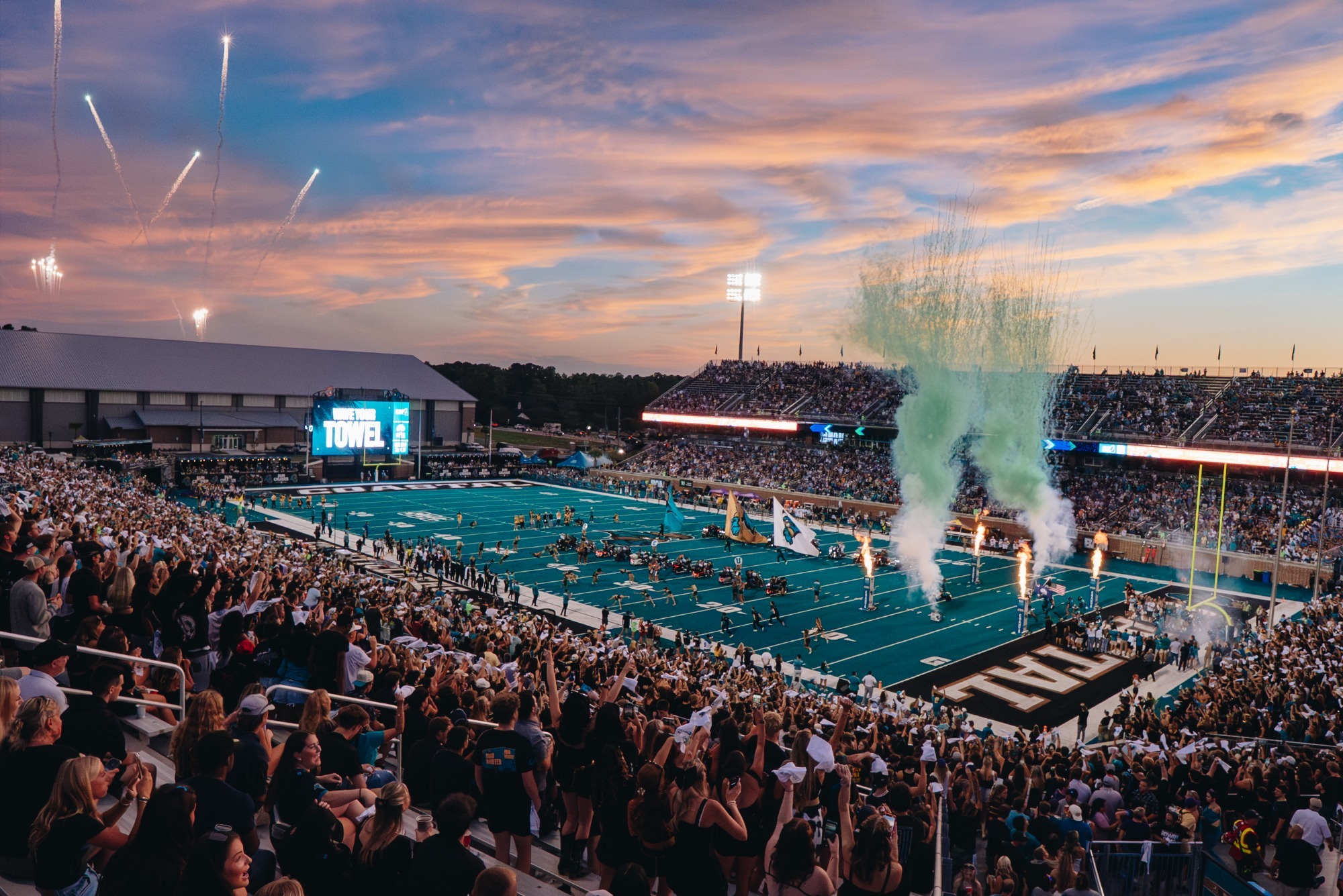 Football entrance against ECU 