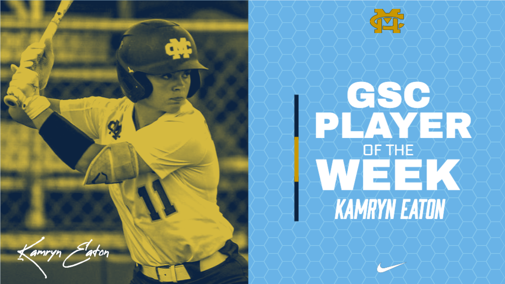 Eaton Named GSC Softball Player of the Week Mississippi College Athletics