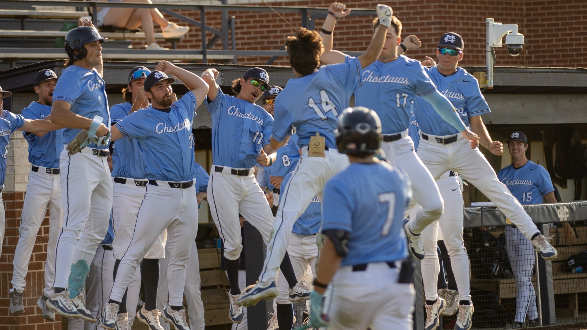 home run celebration - Cade Gadman