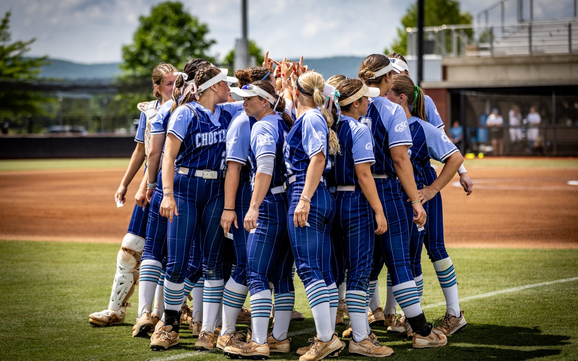 vs UWF Softball Huddle 