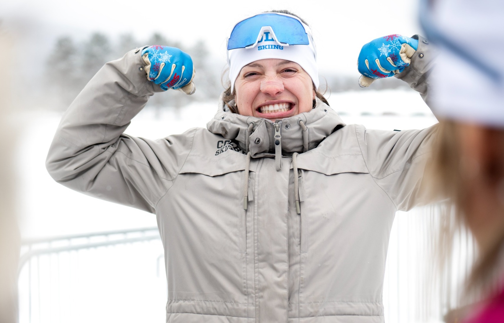 Lola flexing when finding out she qualified for NCAA Champs