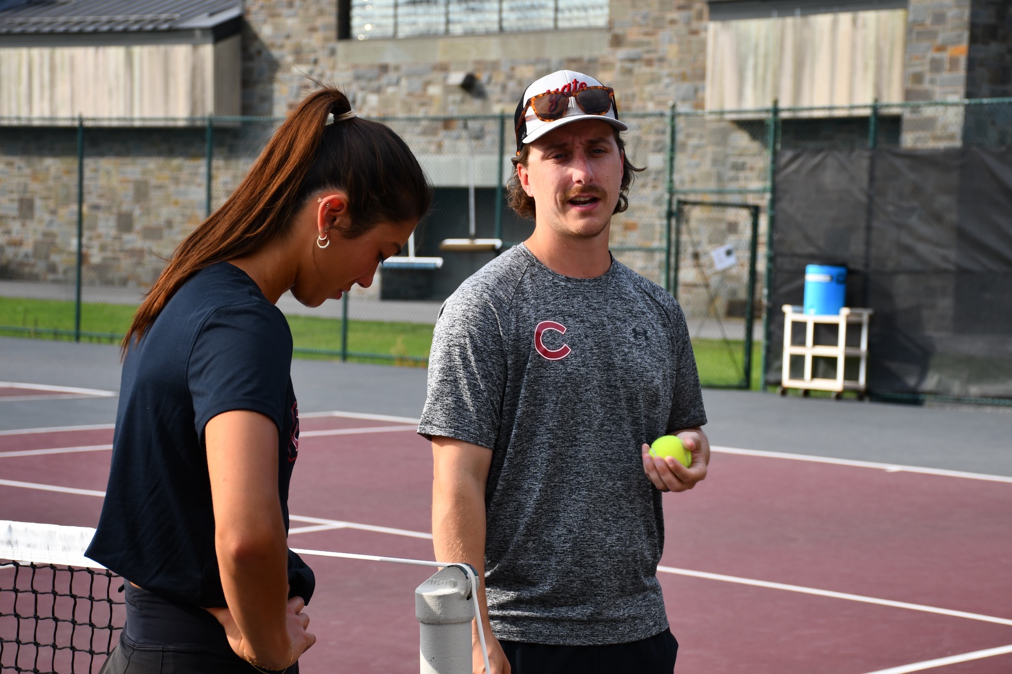 Damien Prohaska women's tennis practice 9/22/25