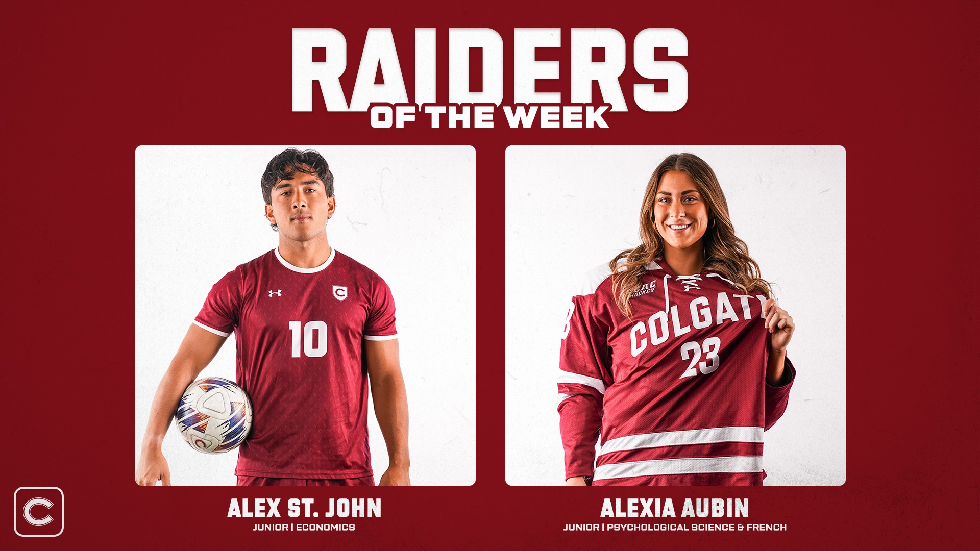 Raiders of the Week: Alex St. John and Alexia Aubin