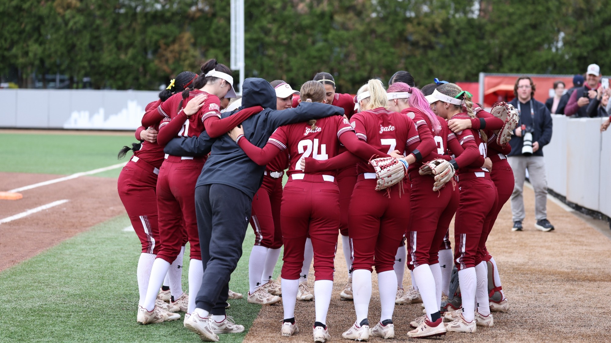 Softball Team Huddle