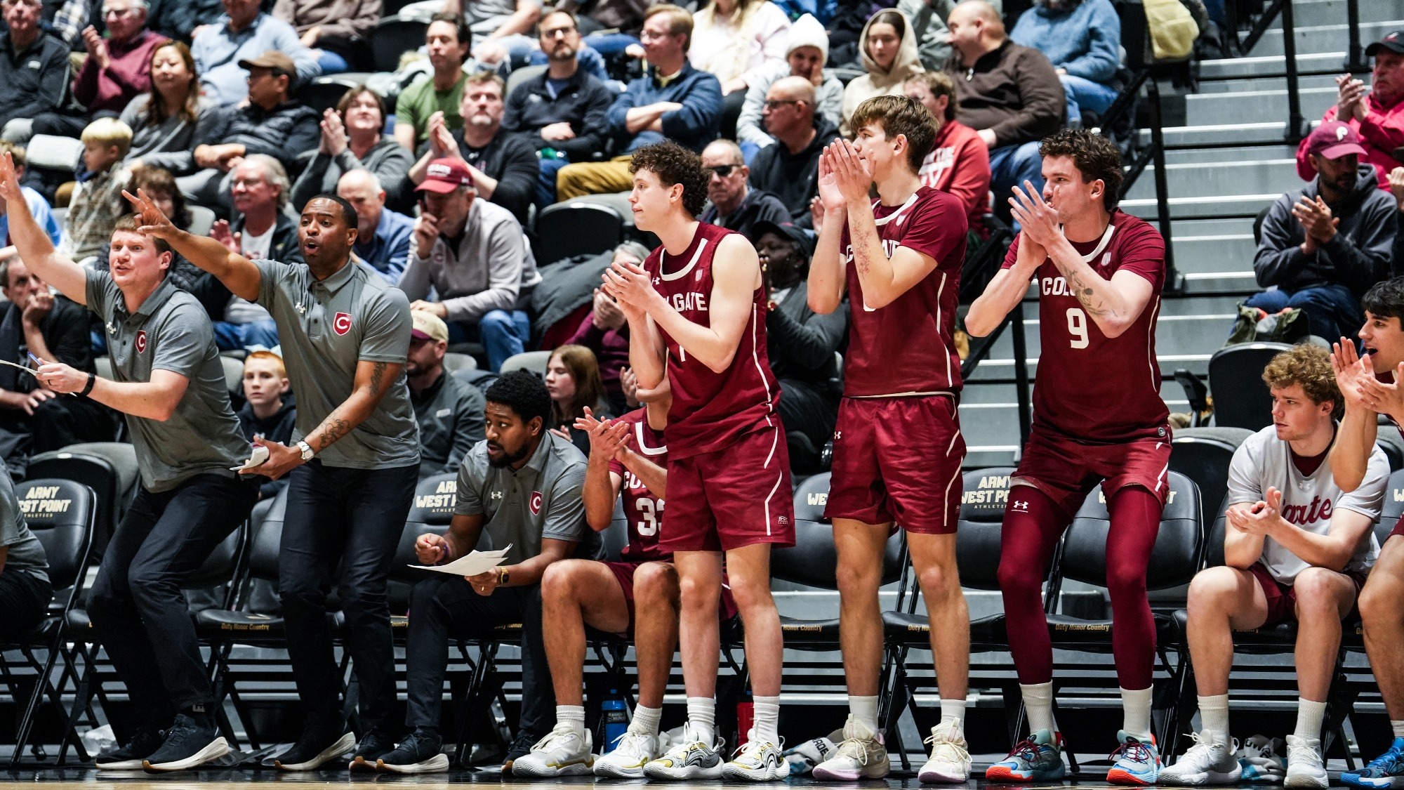 Men's Basketball Bench Celebration