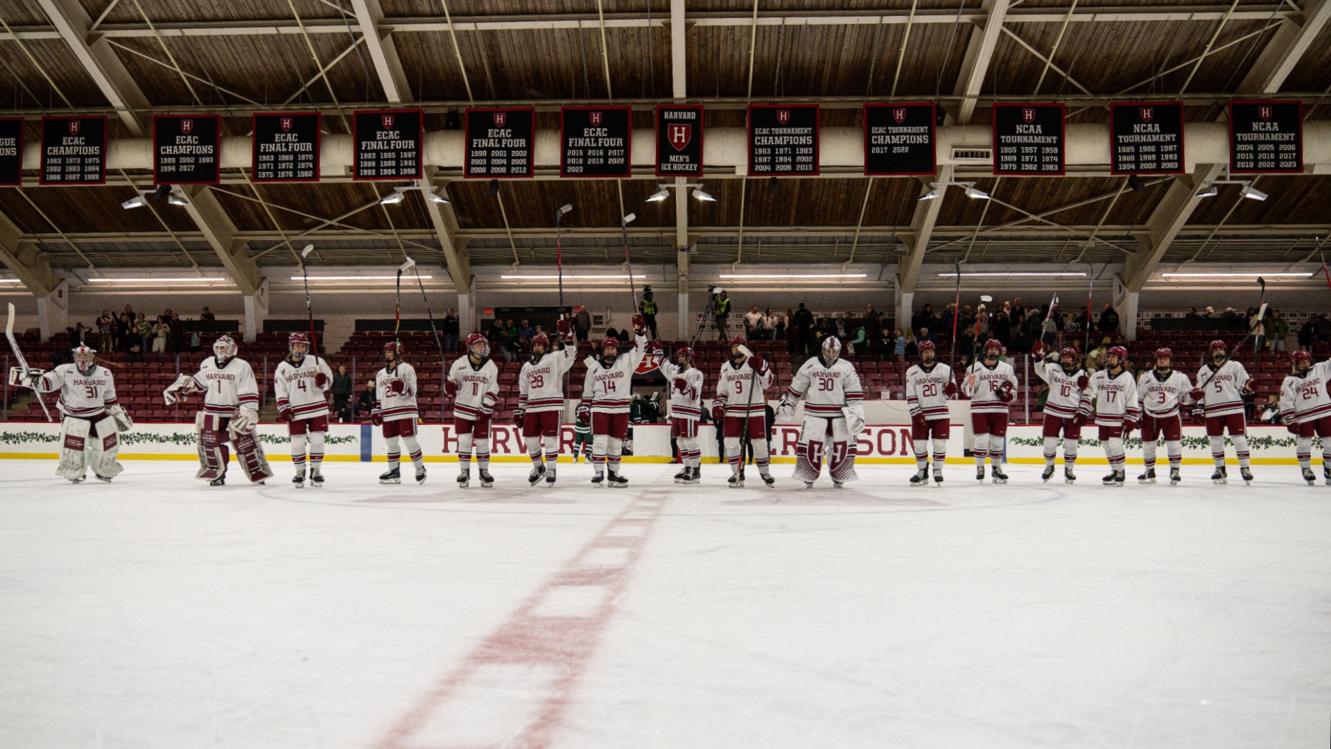 Team Stick Taps After a Win Against Dartmouth