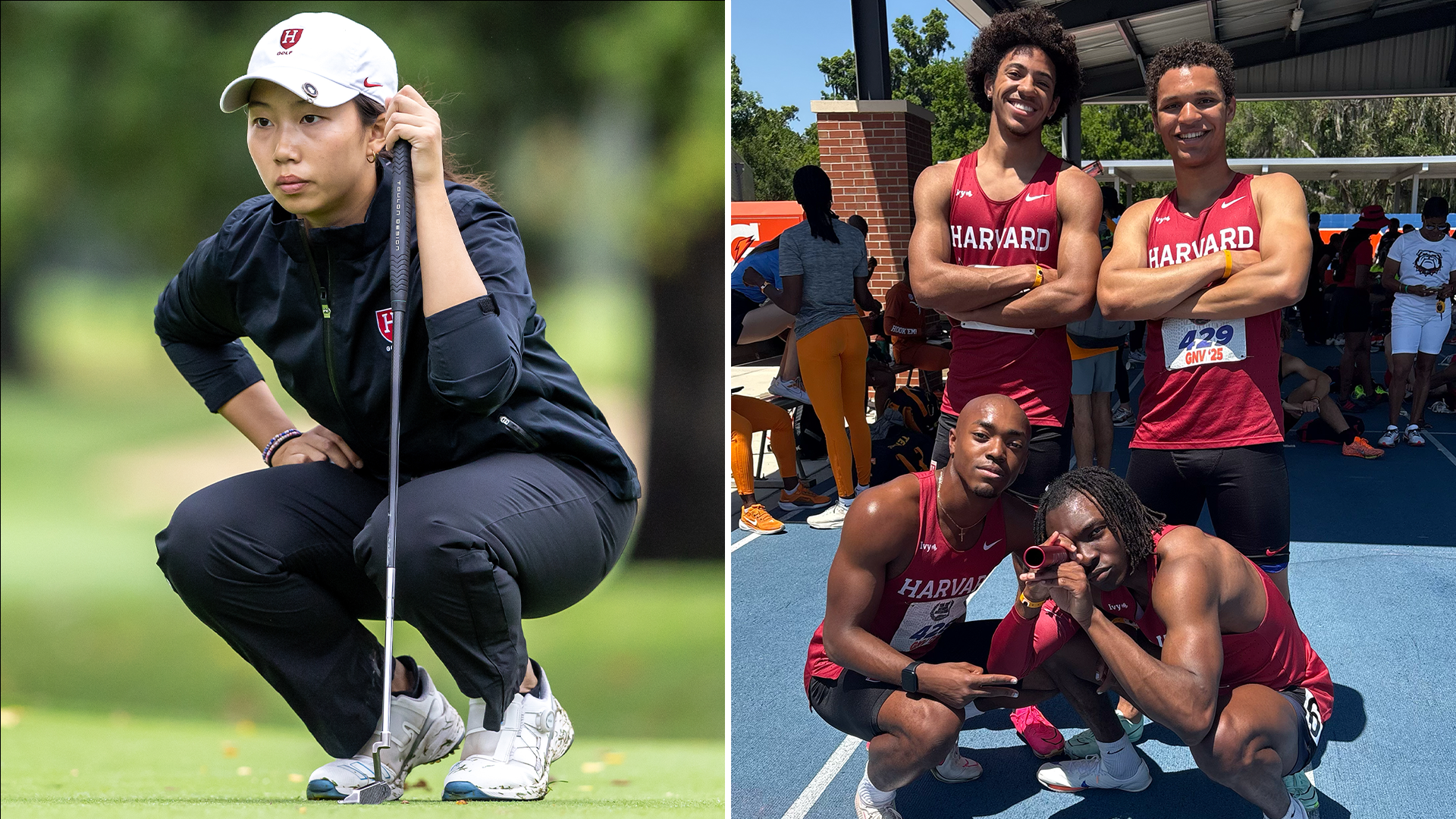 Vanessa Zhang (left) and the men's 4x100m relay (right)