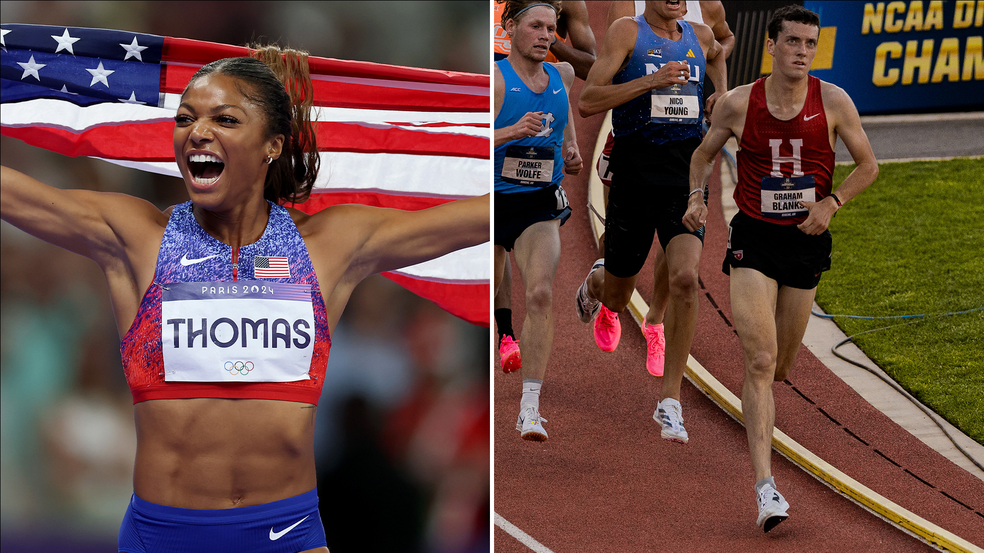 Gabby Thomas (Left) and Graham Blanks (Right)