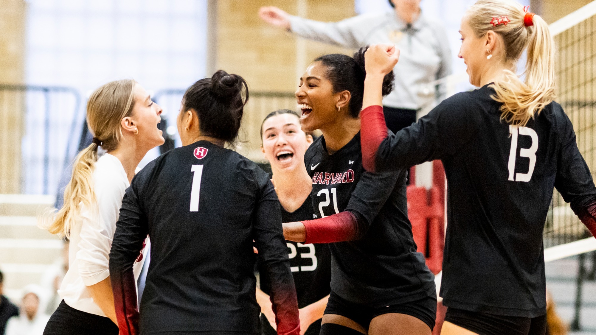 VBW celebrate vs Sacred Heart