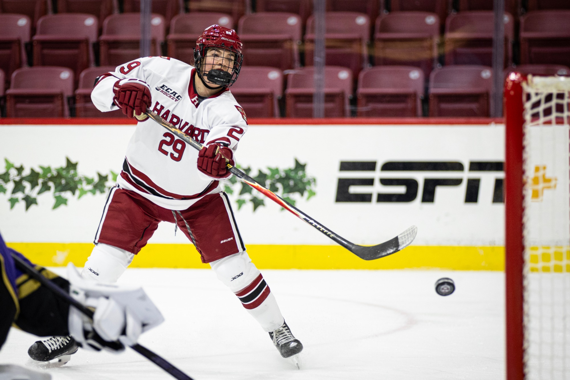 Lindsay Stepnowski shoots on an open net vs. Saint Michael's.
