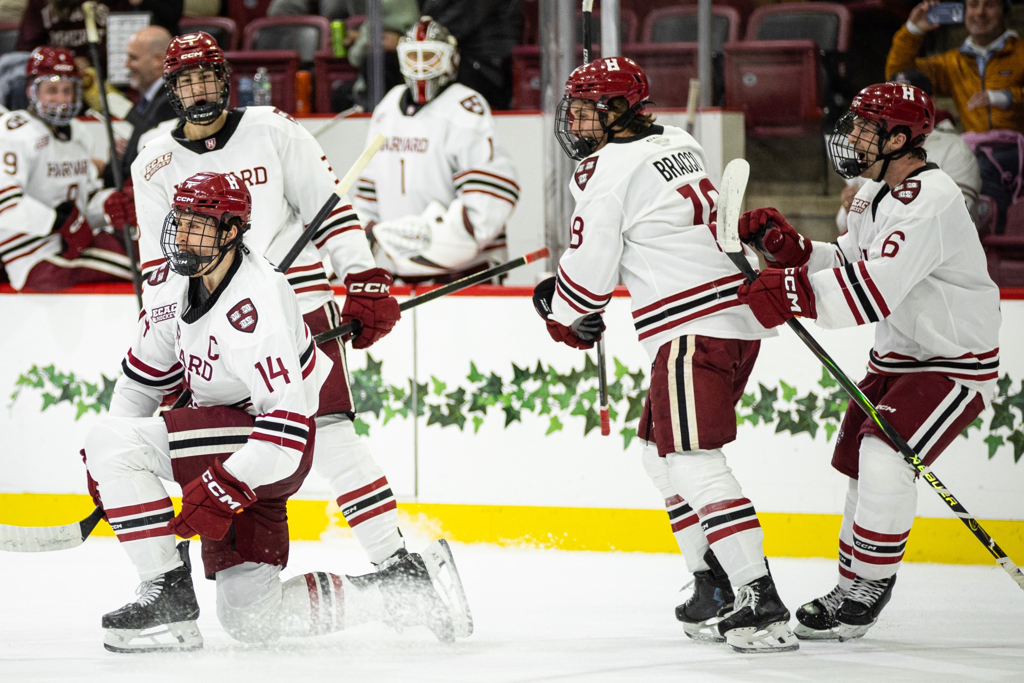 Matthew Morden celebrates a goal vs. Massachusetts.