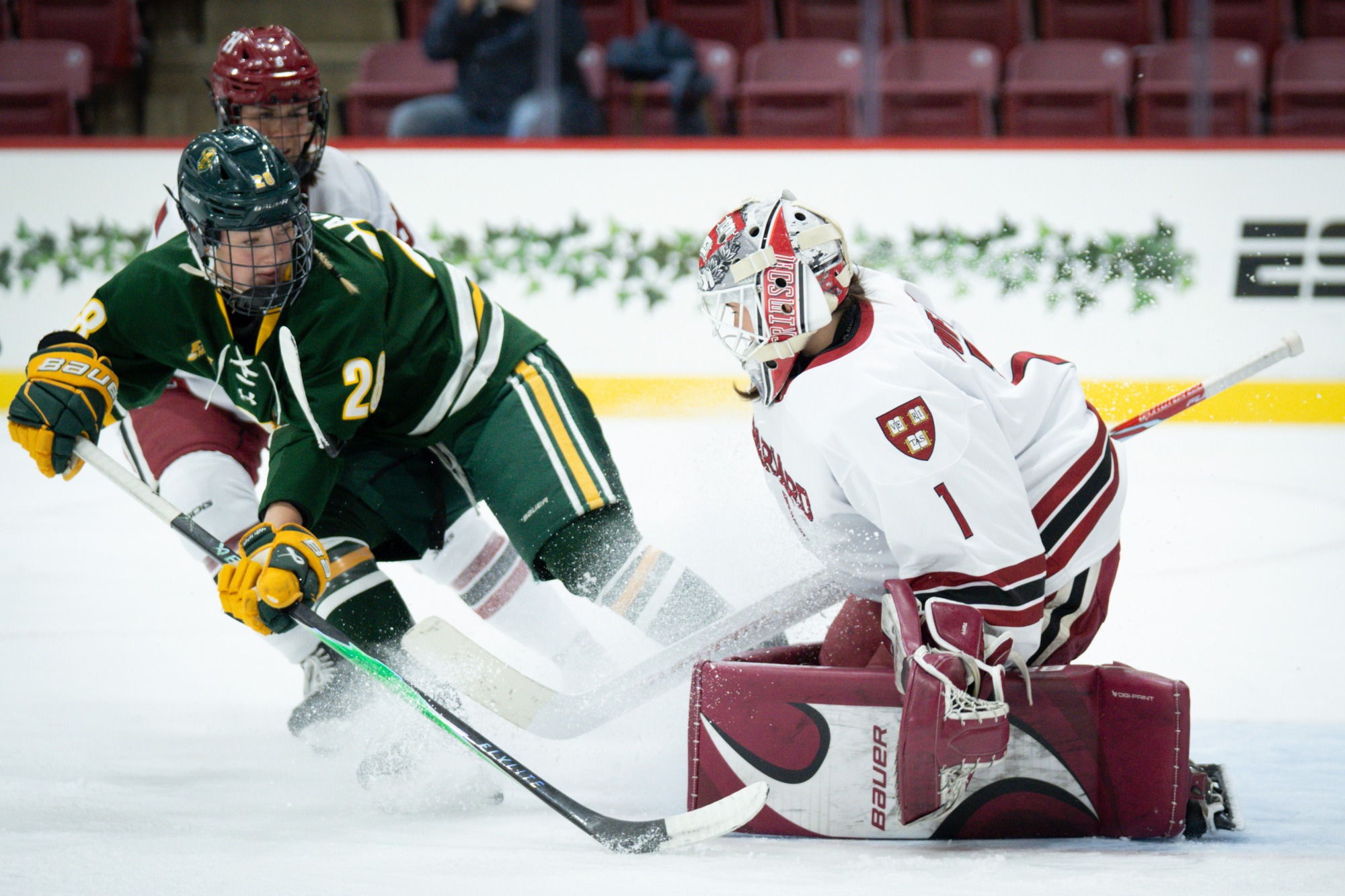 Ainsley stuffs stuffs a shot vs. Clarkson.