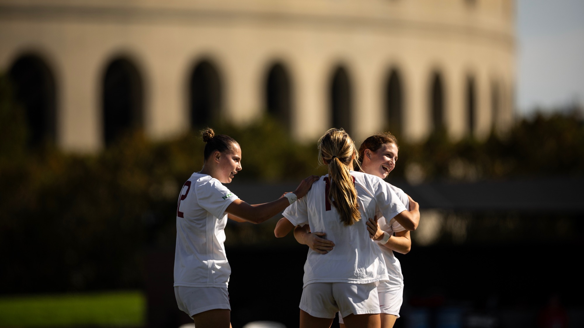Harvard women's soccer celebration