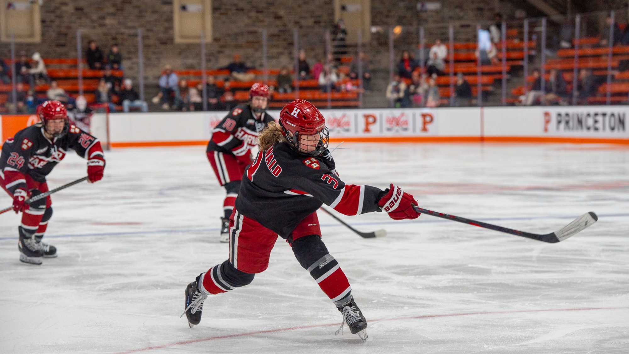 Harvard Women's Ice Hockey at Princeton in Game 3 of the ECAC Championship Quarterfinals at Hobey Baker Rink on March 1, 2026. 
