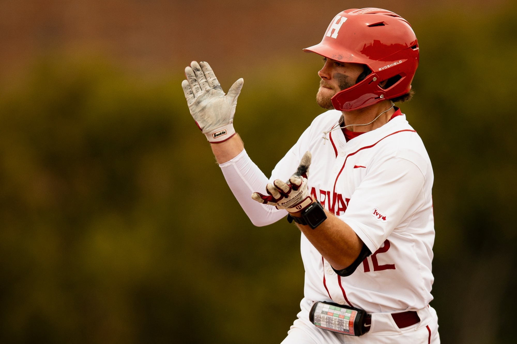 Jack Rickheim rounds second after a home run vs. Penn.