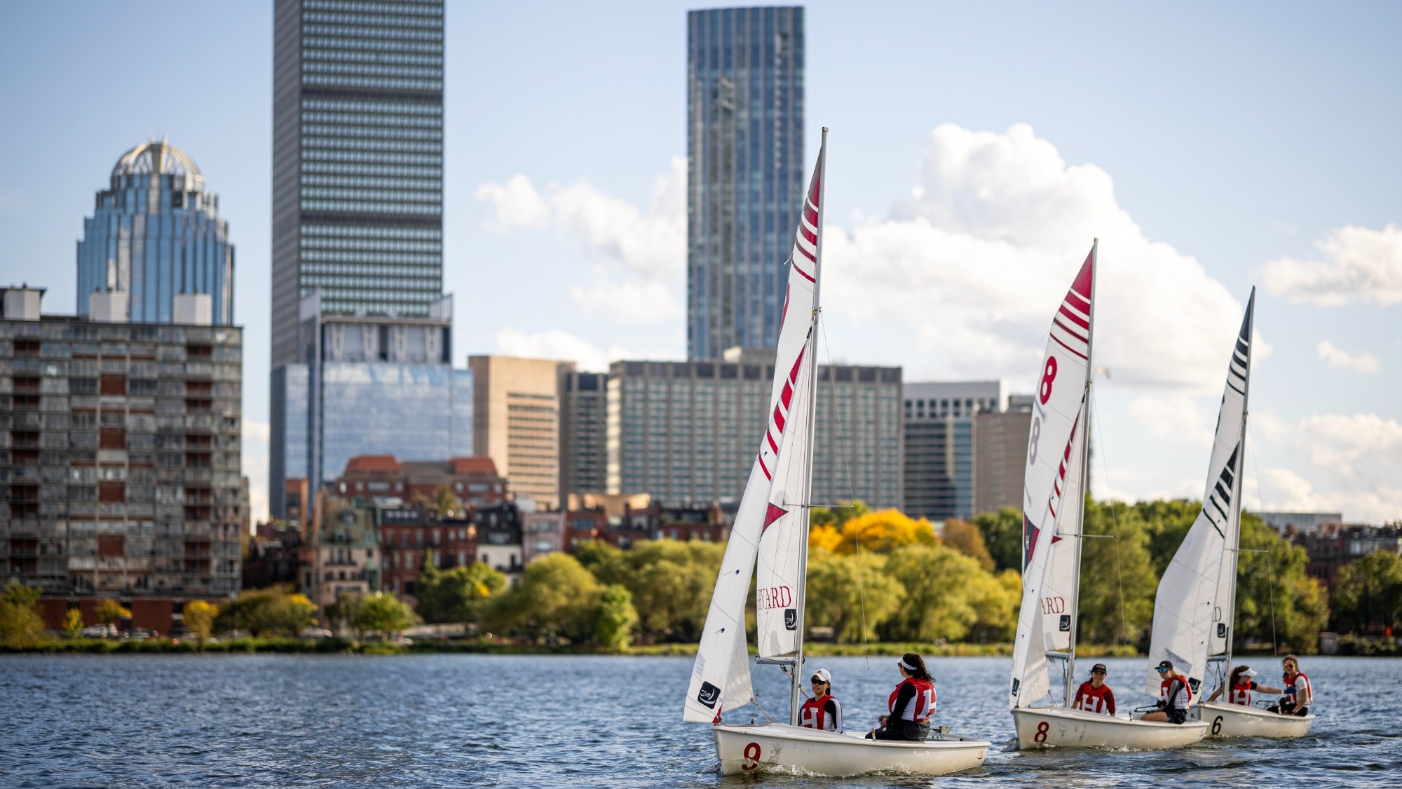 Harvard Sailing on Charles River