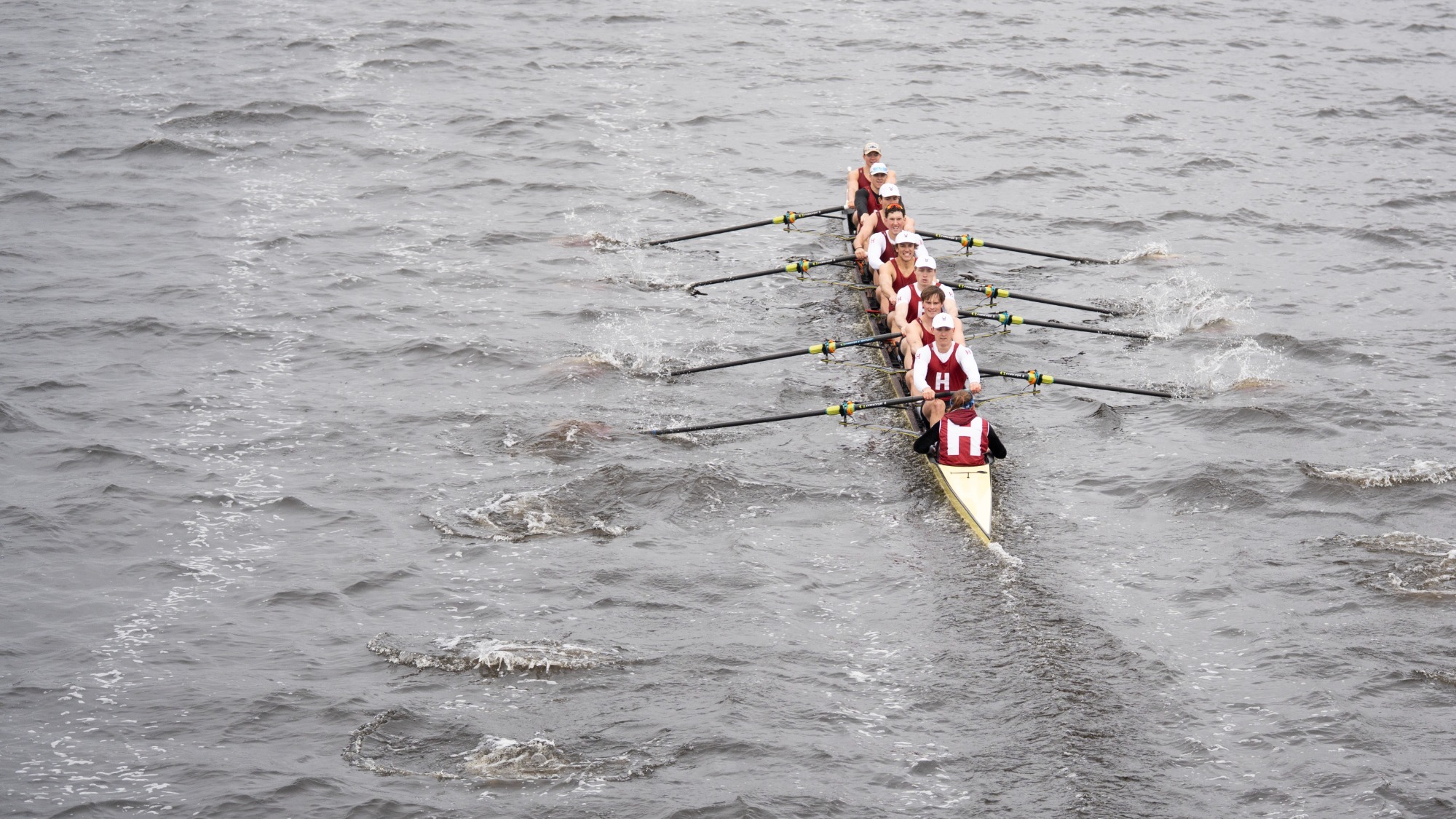 Varsity eight on the Charles River.