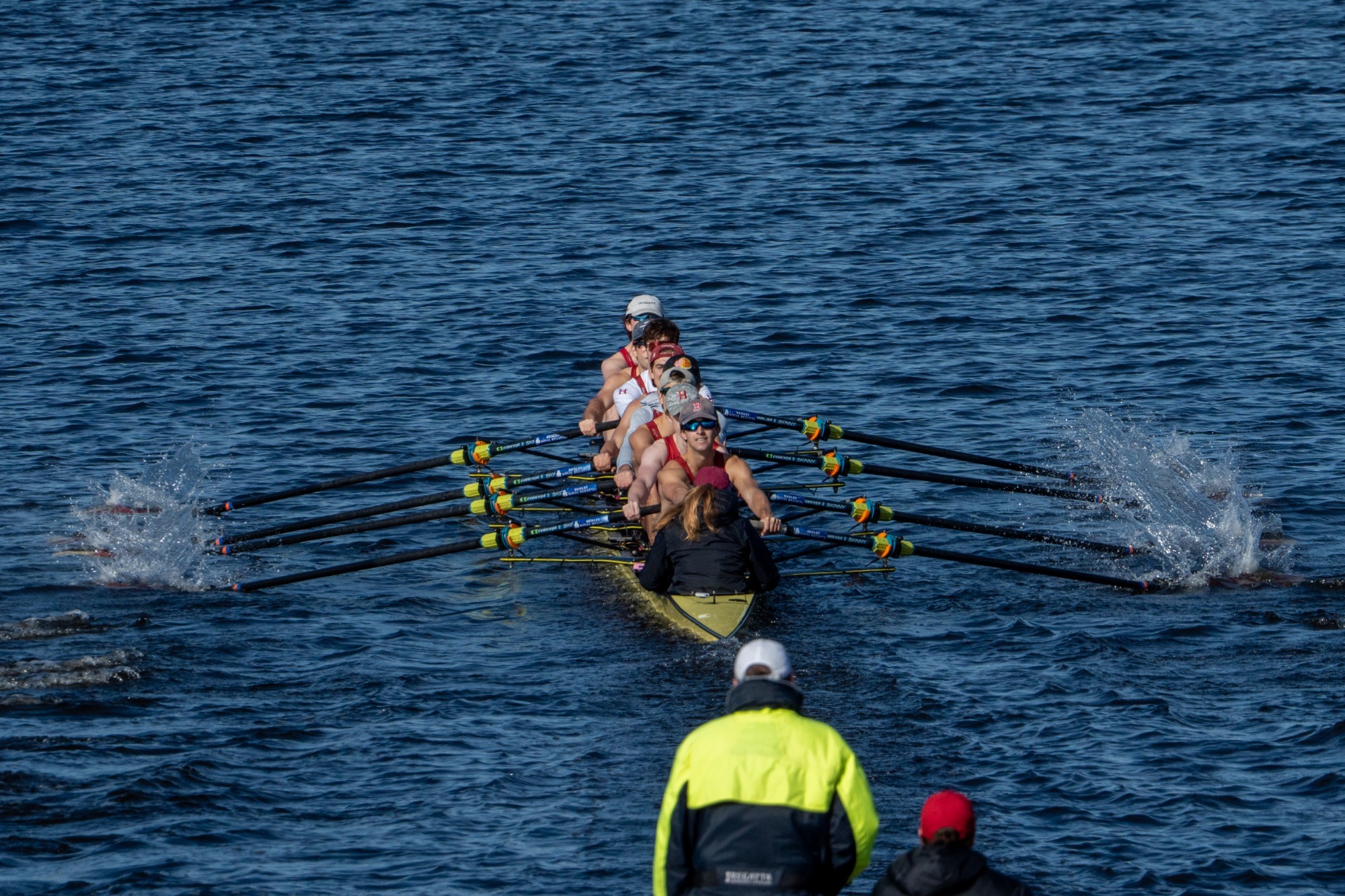Varsity eight on the Charles River.