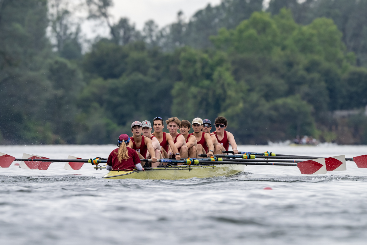 Harvard lights varsity on day one at the IRA National Championship.