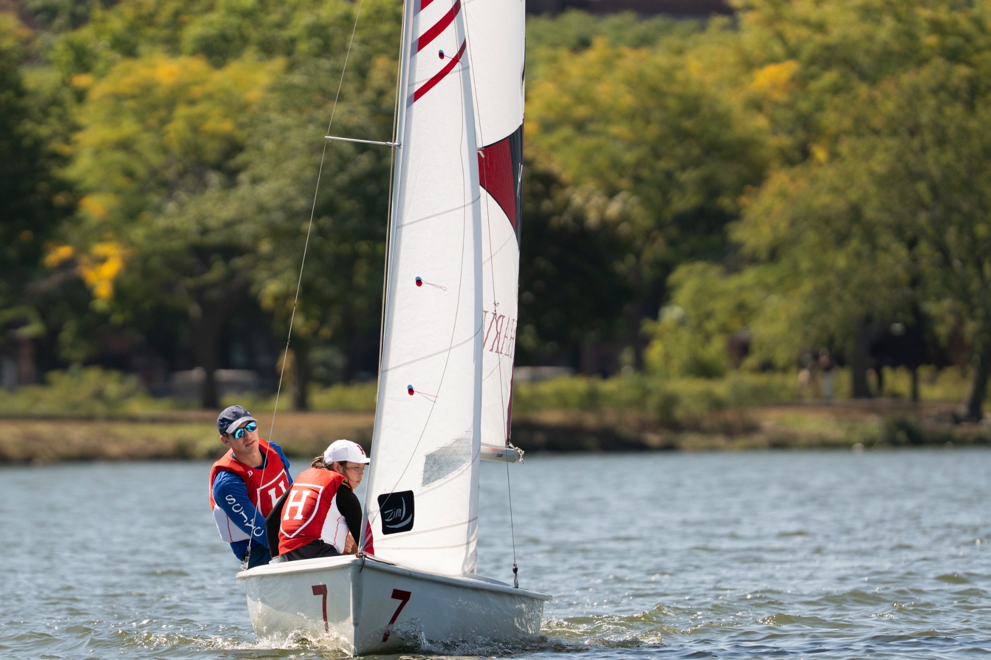 Harvard Sailing in action against Sailing Meet on September 12, 2026, with sail, crew, and action.