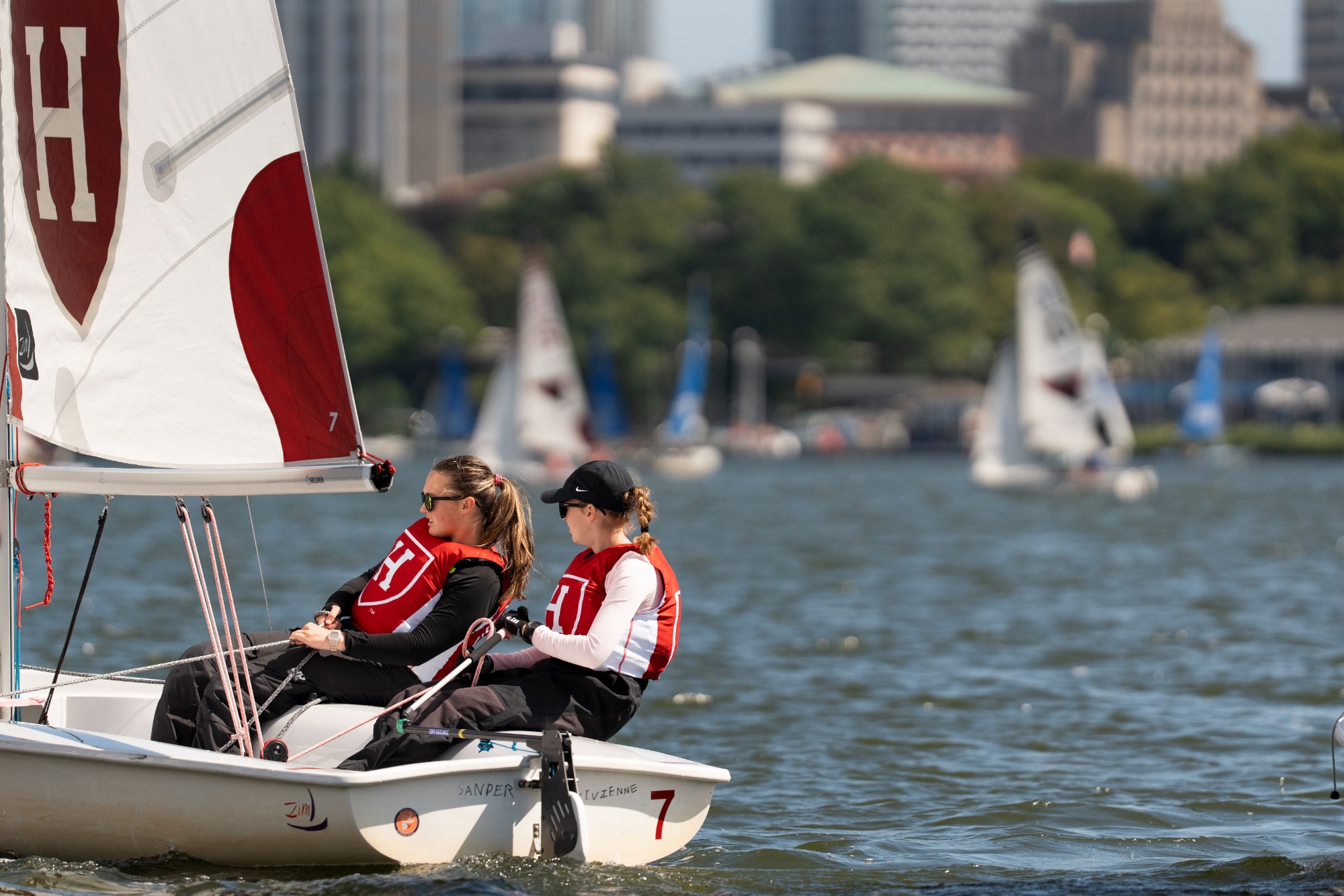 Harvard Sailing in action against Sailing Meet on September 12, 2026, with sail, crew, action, and start.