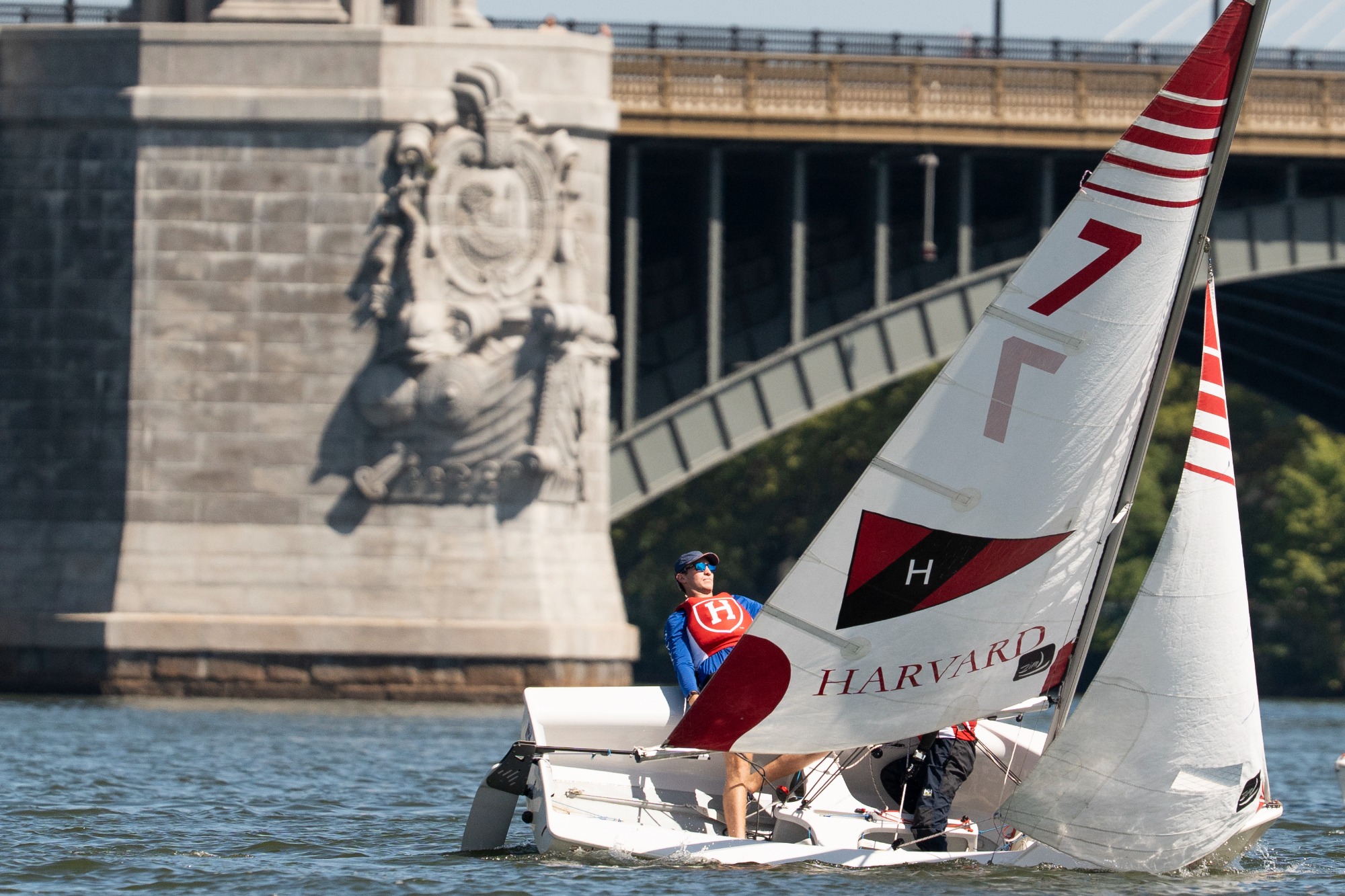 Harvard Sailing in action against Sailing Meet on September 12, 2026, with sail, crew, wind, team, action, and boat.