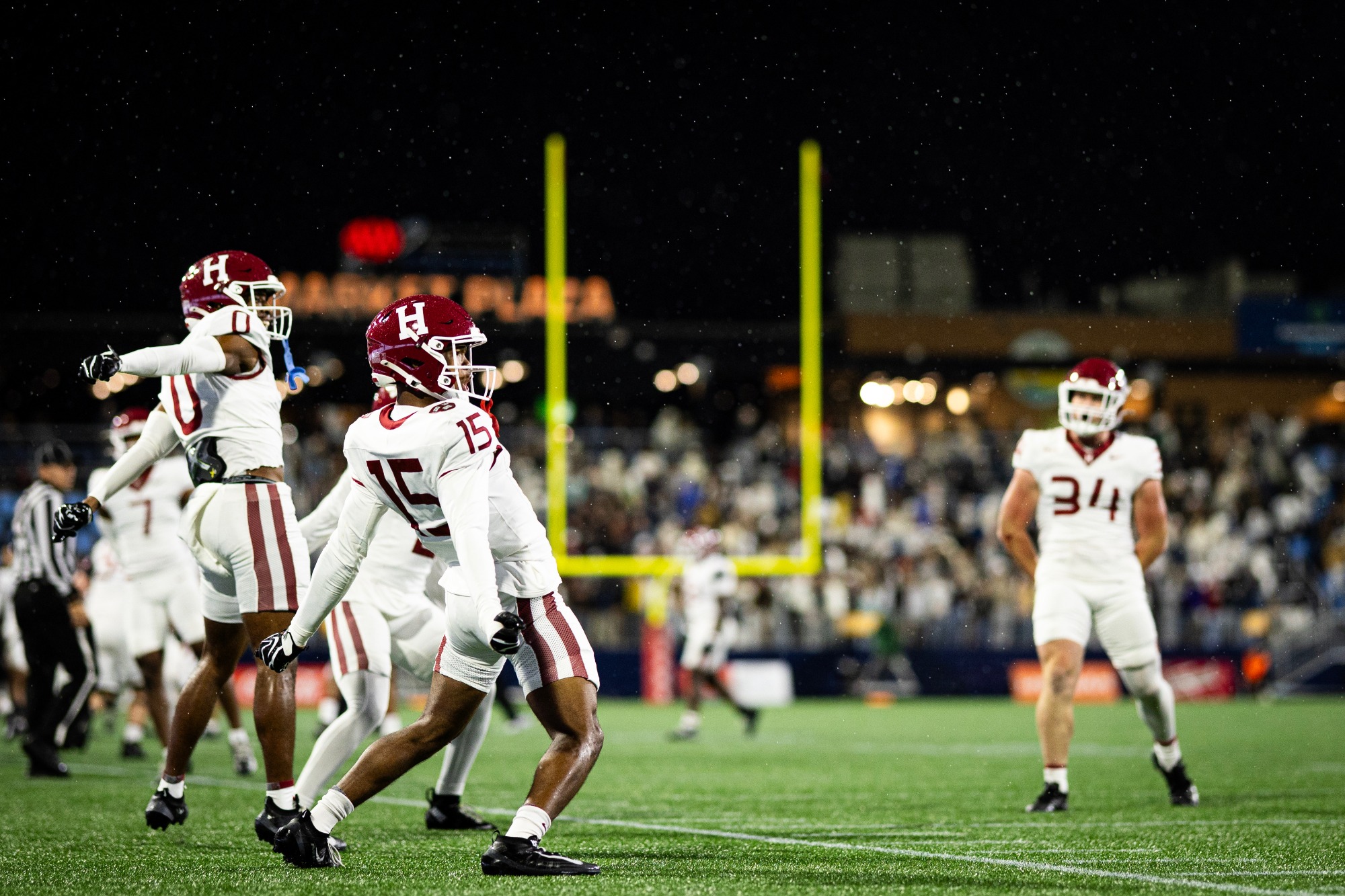 Harvard football competes against Brown at Centerville Bank Stadium in Pawtucket, Rhode Island