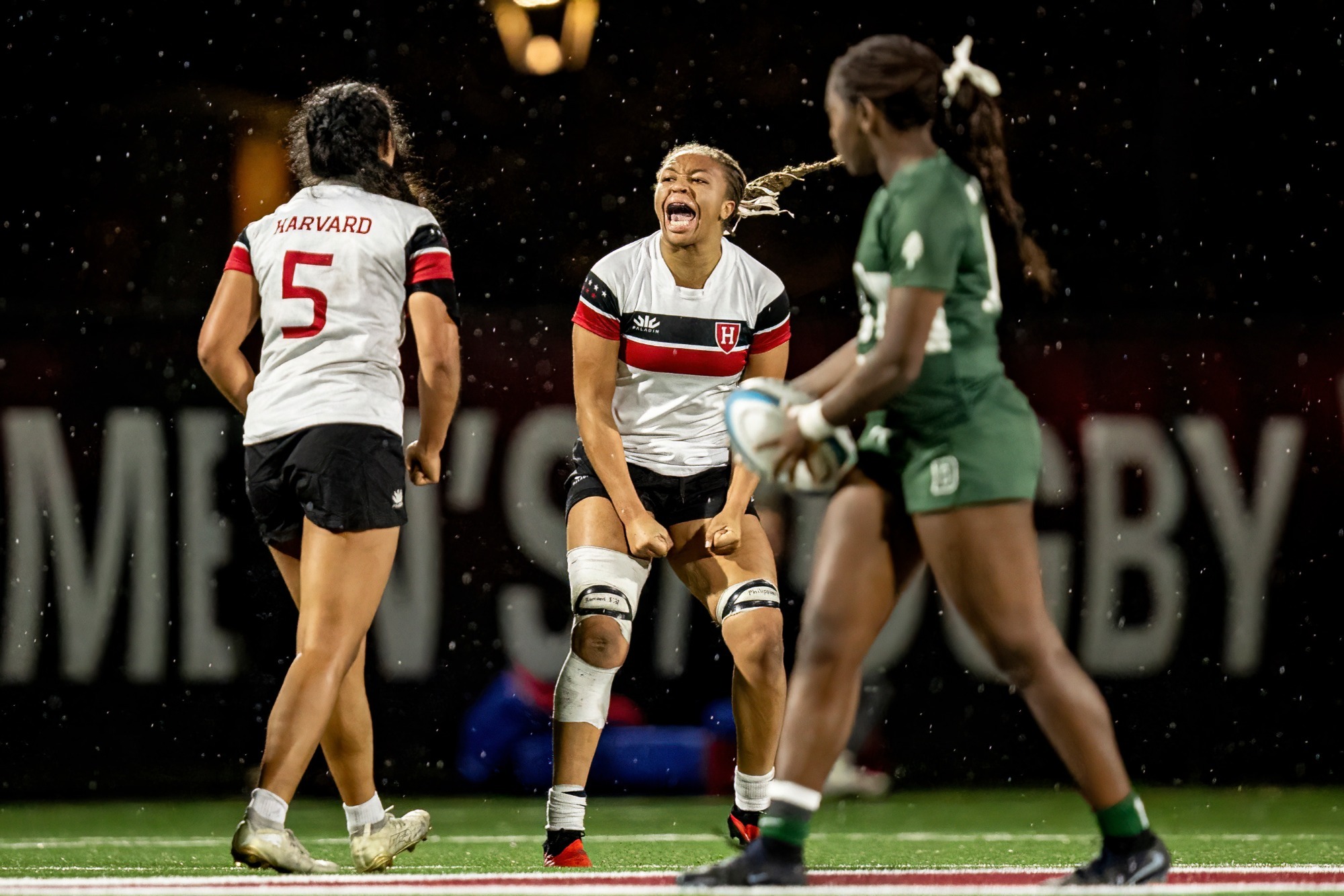 Gemme Ogoke celebrates vs. Dartmouth