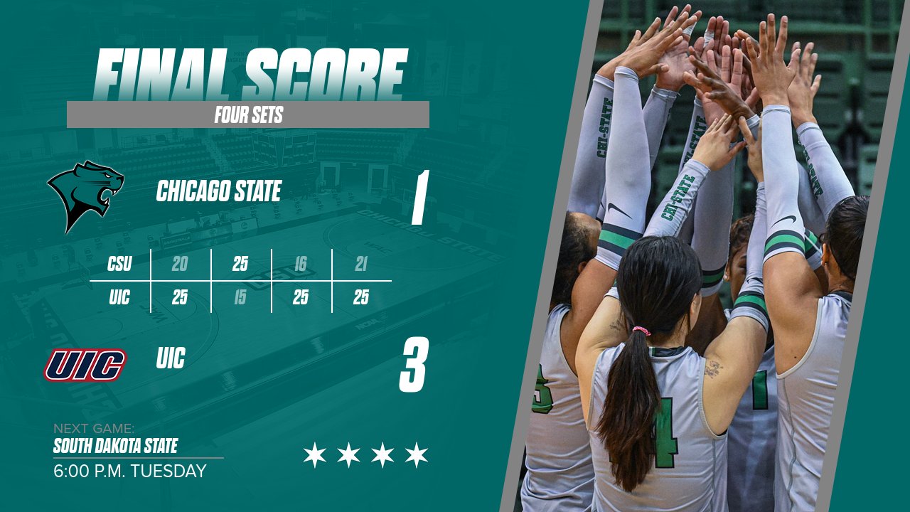 Volleyball Falls to UIC, 31 Chicago State University Athletics