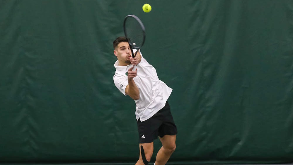 Joao_Texieria hitting the ball against Xavier University