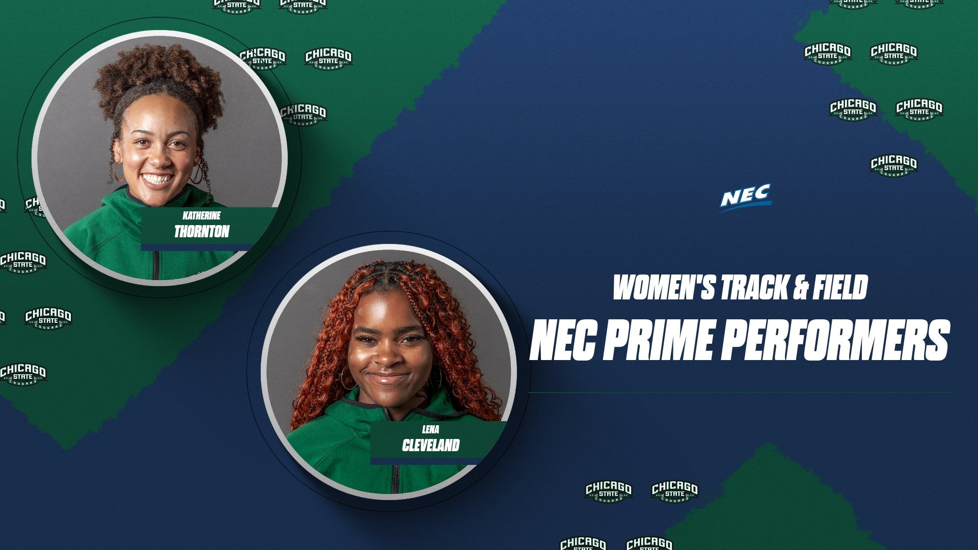 Women's Track & Field NEC Prime Performers featuring Katherine Thornton and Lena Cleveland