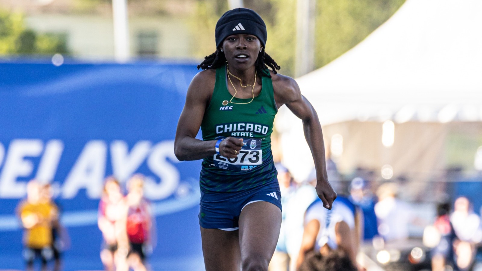 Makiyah Brewton Competing in Long Jump at Drake Relays 2026