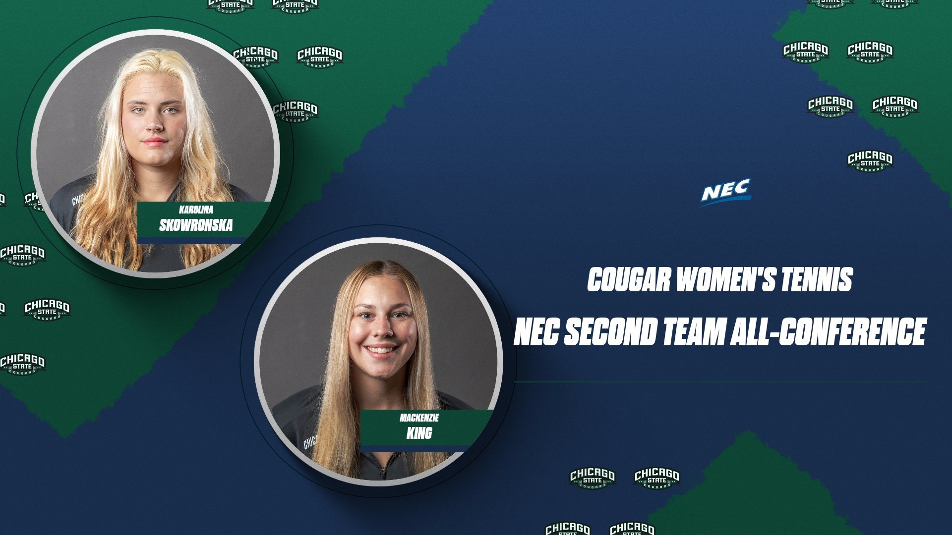 Karolina Skowronska and Mackenzie King named NEC Second Team All-Conference 2026