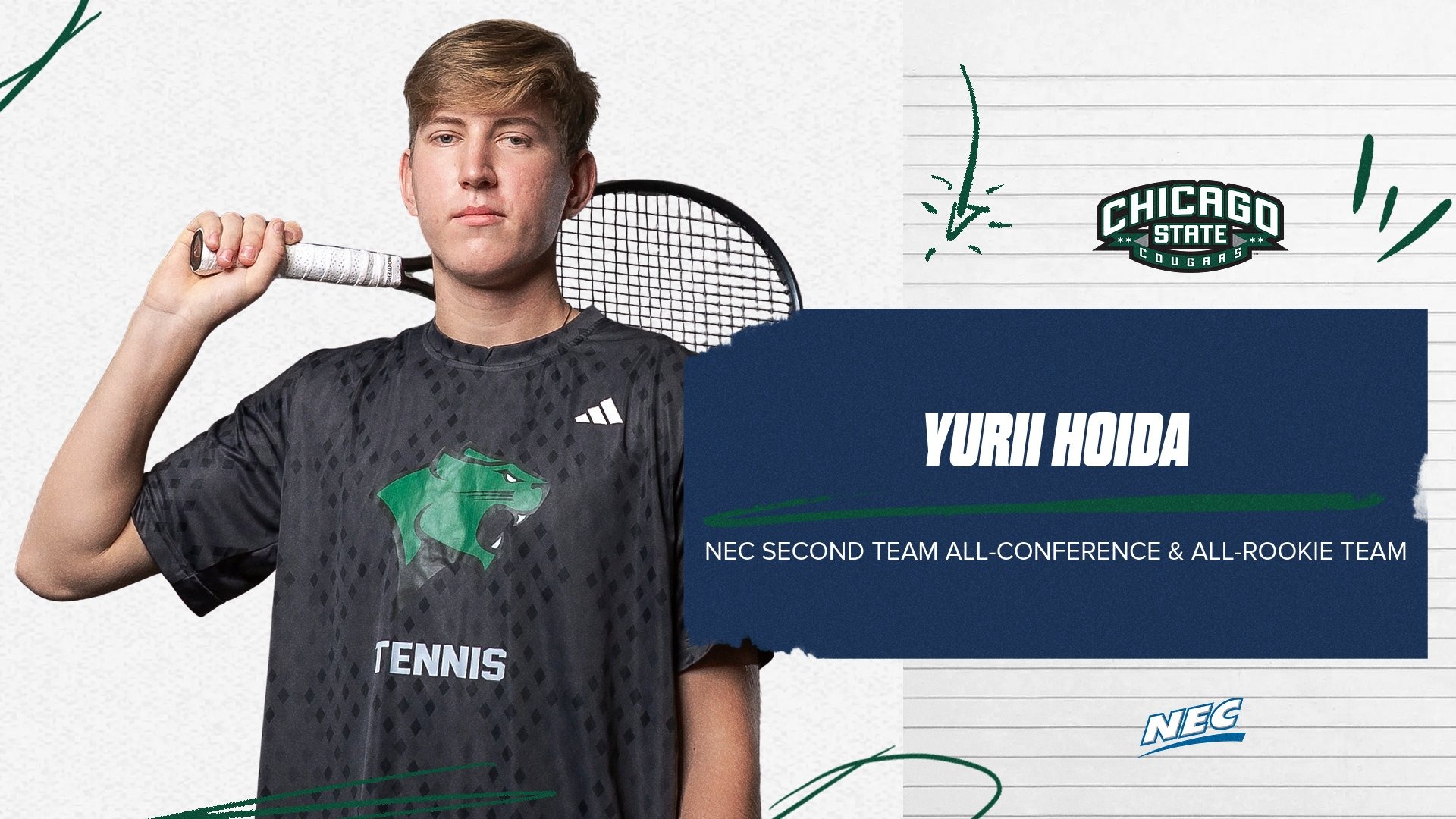 Yurii Hoida named NEC Second Team All-Conference and NEC All-Rookie Team