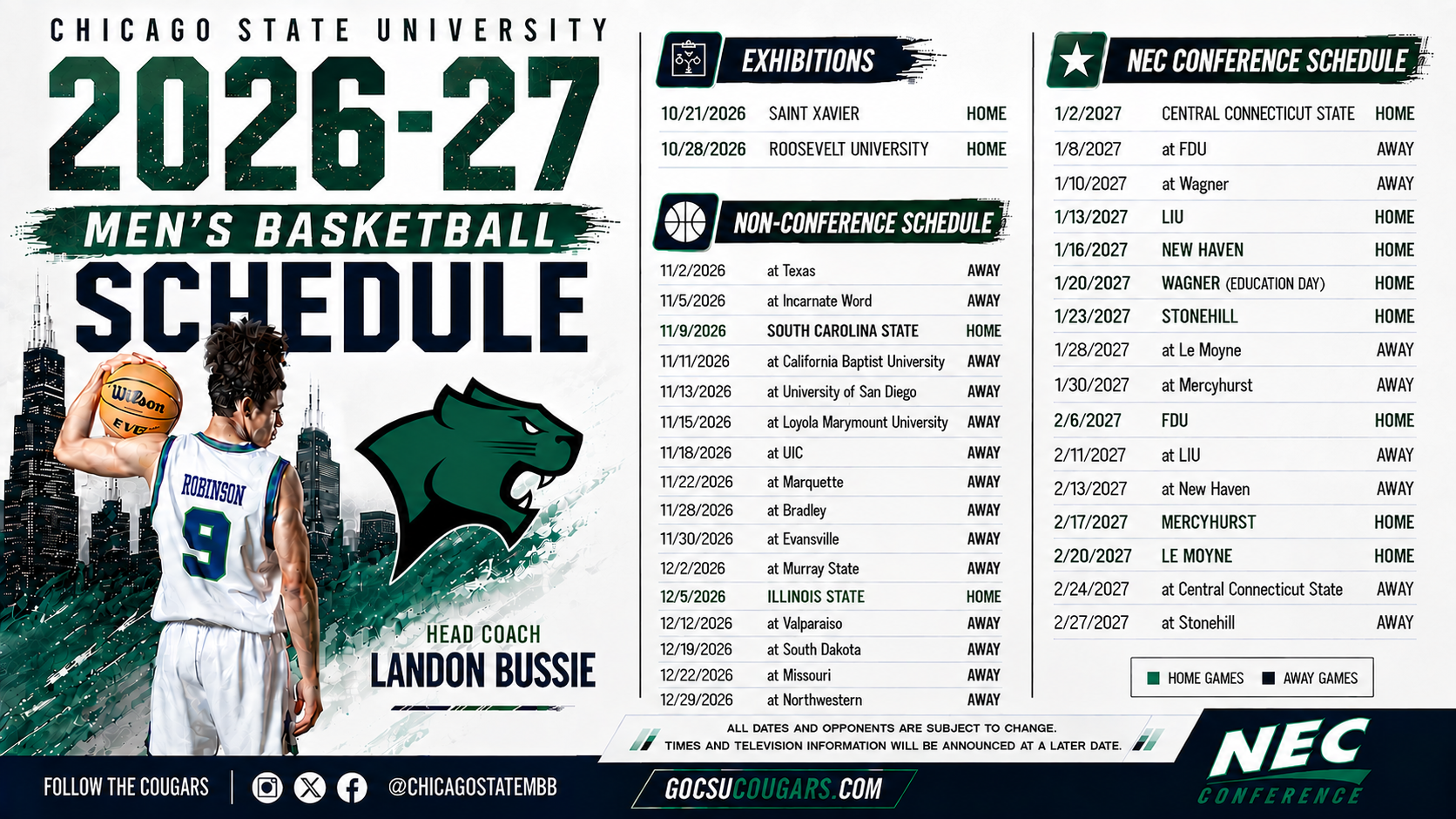 2026-27 Men's Basketball Schedule 